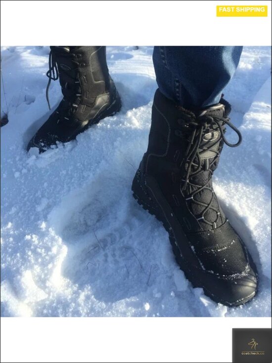 Men\'s Waterproof Winter Snow Boots Mid Calf Fur Lined Non-Slip Warm Outdoor main image 5